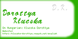 dorottya klucska business card